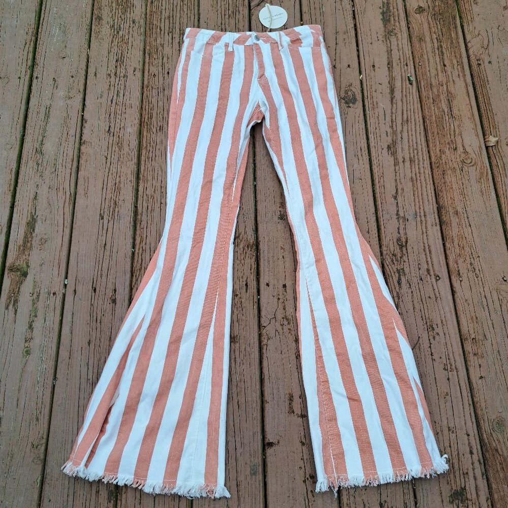 Striped Boot Cut Flare Pants